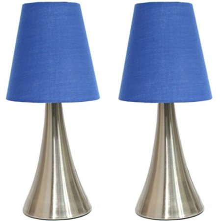 ALL THE RAGES All The Rages LT2014-BLU-2PK Two Pack Mini Touch Table Lamp Set with Blue Shades LT2014-BLU-2PK